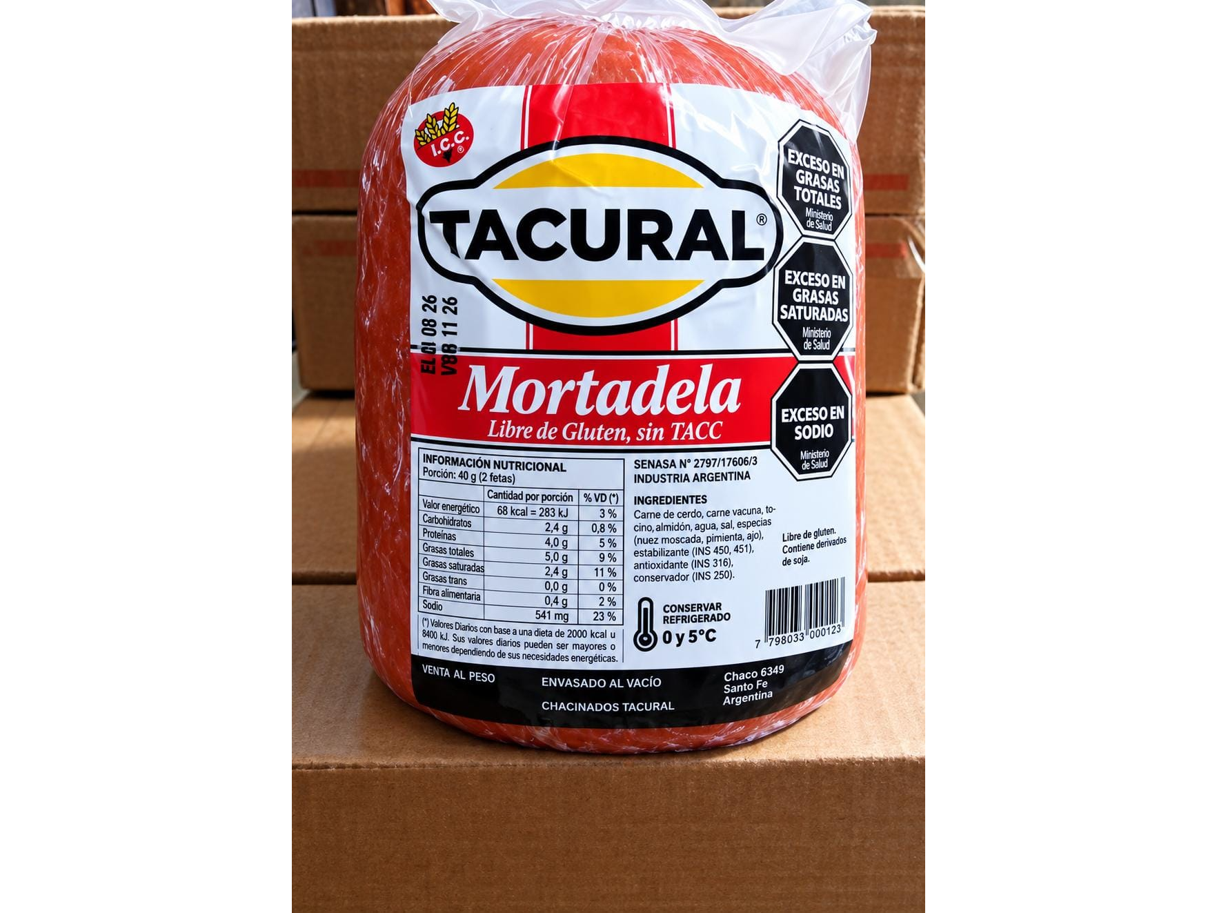 Mortadela (mitad o entera)