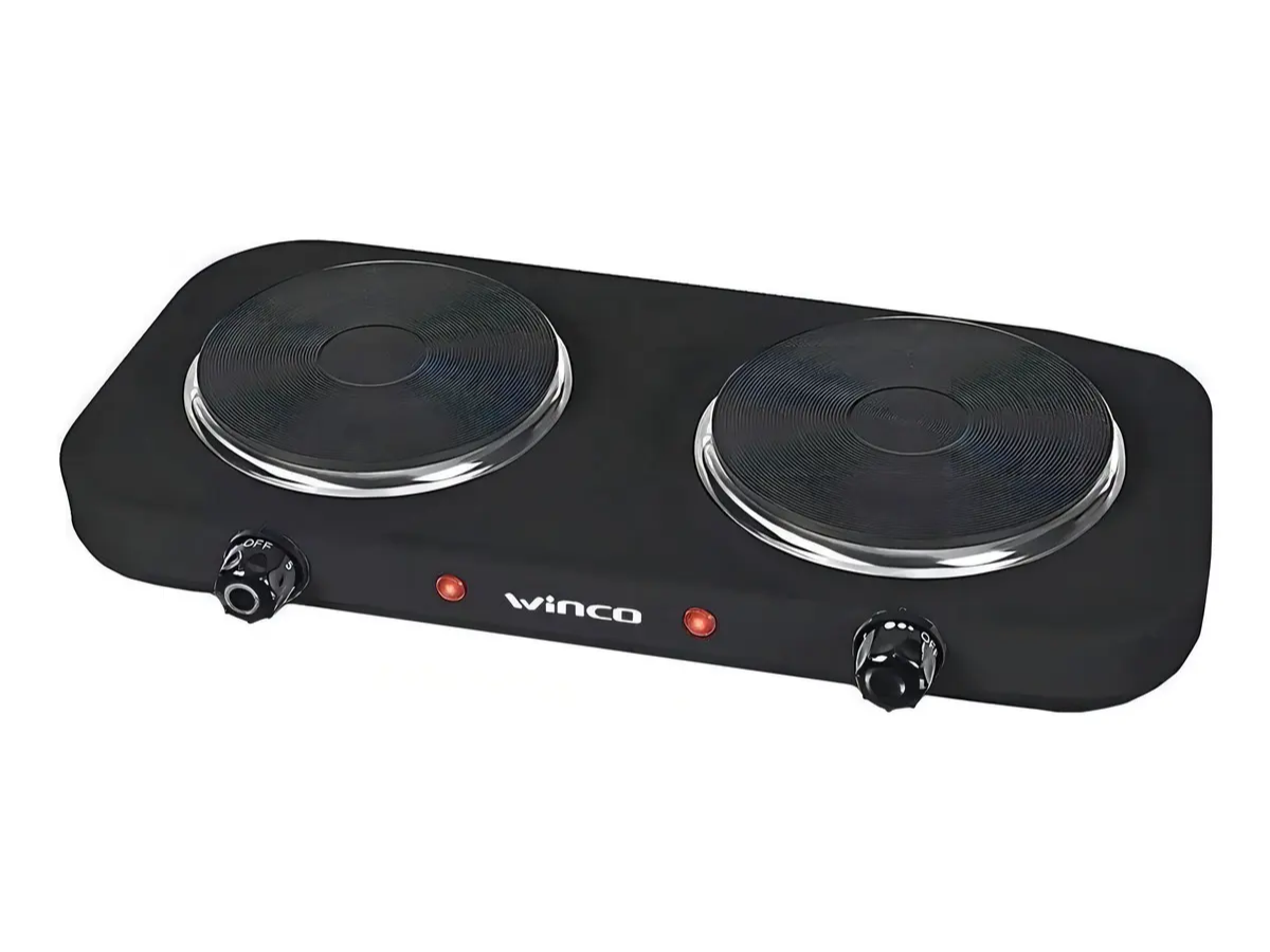 Anafe eléctrico Winco W41 negro