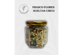 Frasco de flores sueltas chico