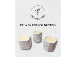 Velas en Cuenco de Yeso