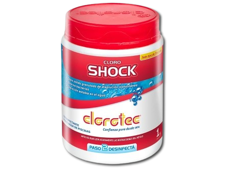 Shock Cloro x 1 kg Clorotec Granulado (Disolución Rápida)