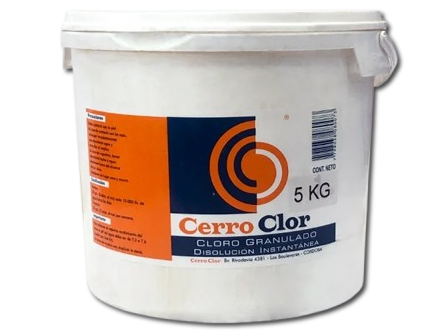 Cloro Granulado x 5Kg Cerroclor (Disolución Rápida)