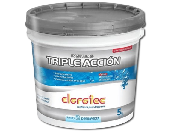 Pastillas Triple Acción x 5 Kg Clorotec