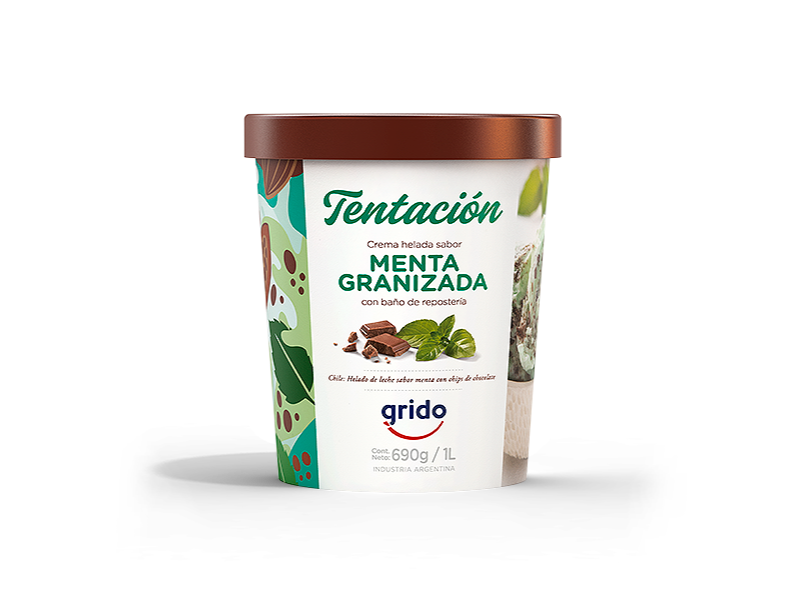 Tentacion Menta Granizado 1 litro de Grido Gral Rodriguez