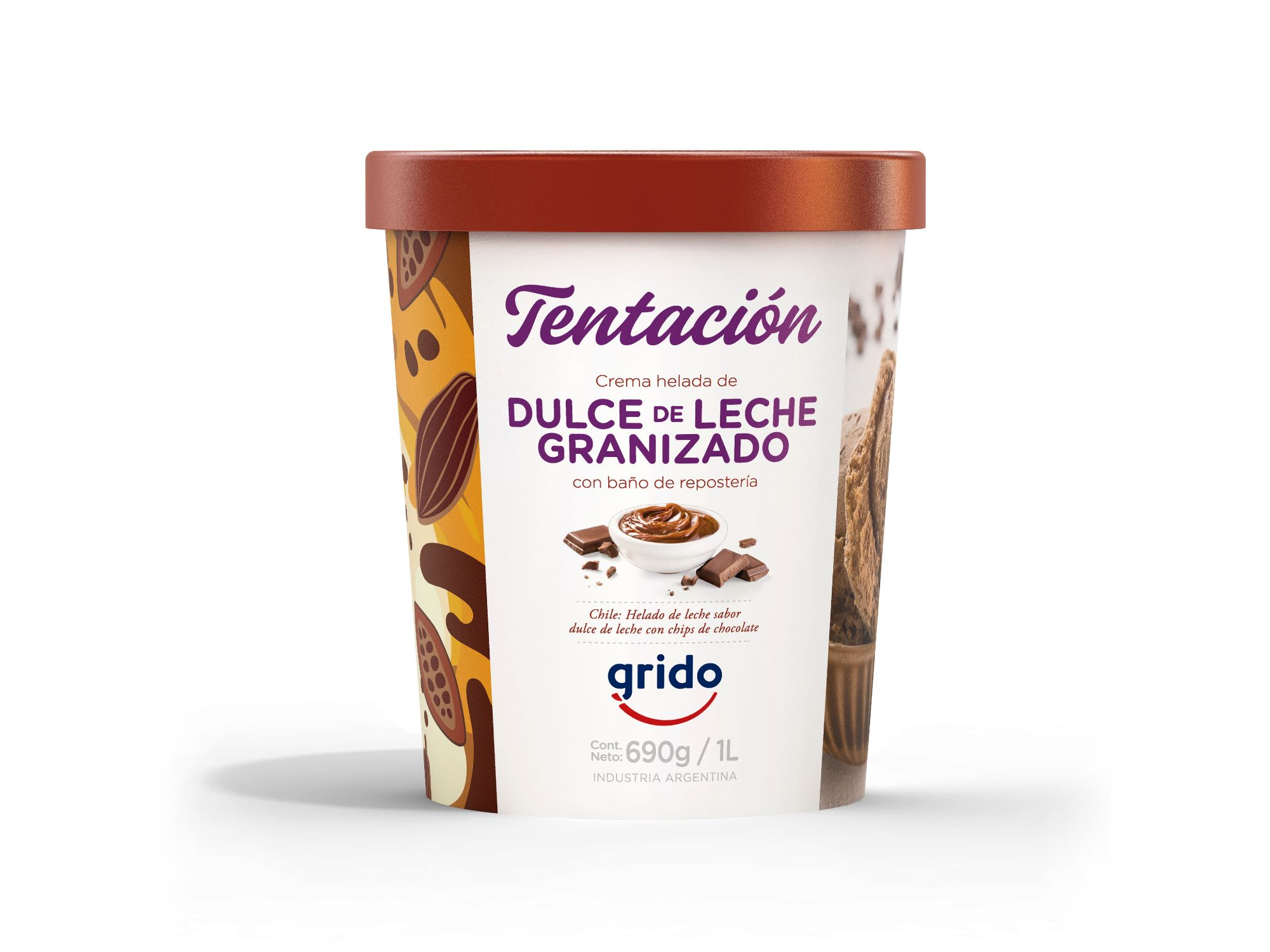 Tentacion Dulce de leche Granizado 1 litro