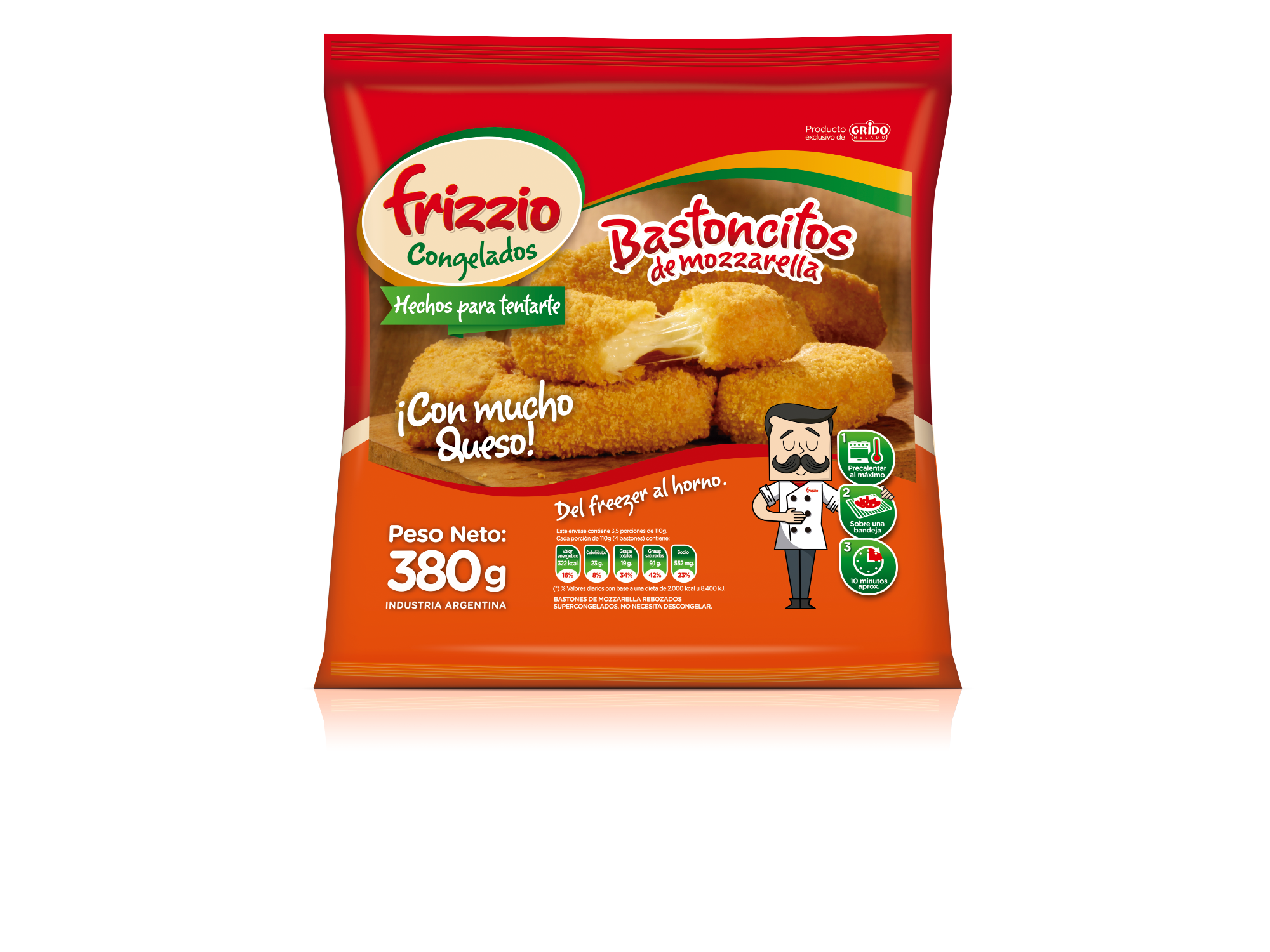 Bastoncitos de Muzarella x380gr