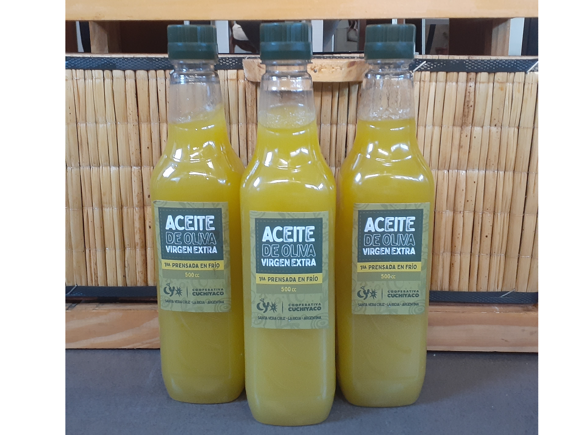 Aceite de oliva extra virgen - Primera Prensada en frío "Coop. Cuchiyaco" La Rioja Agroecológico