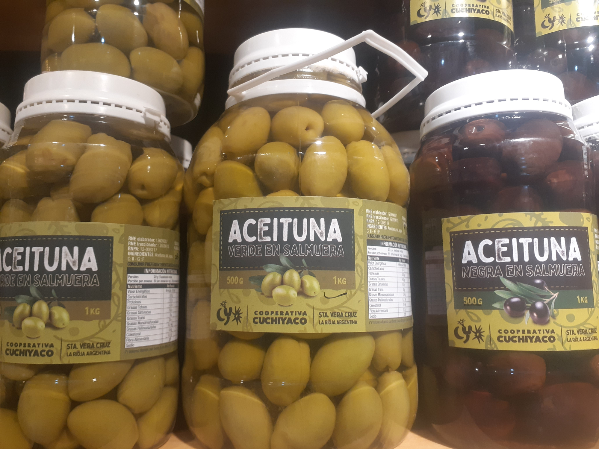 Aceitunas en salmuera. Grande 00. La rioja"Cuchiyaco"