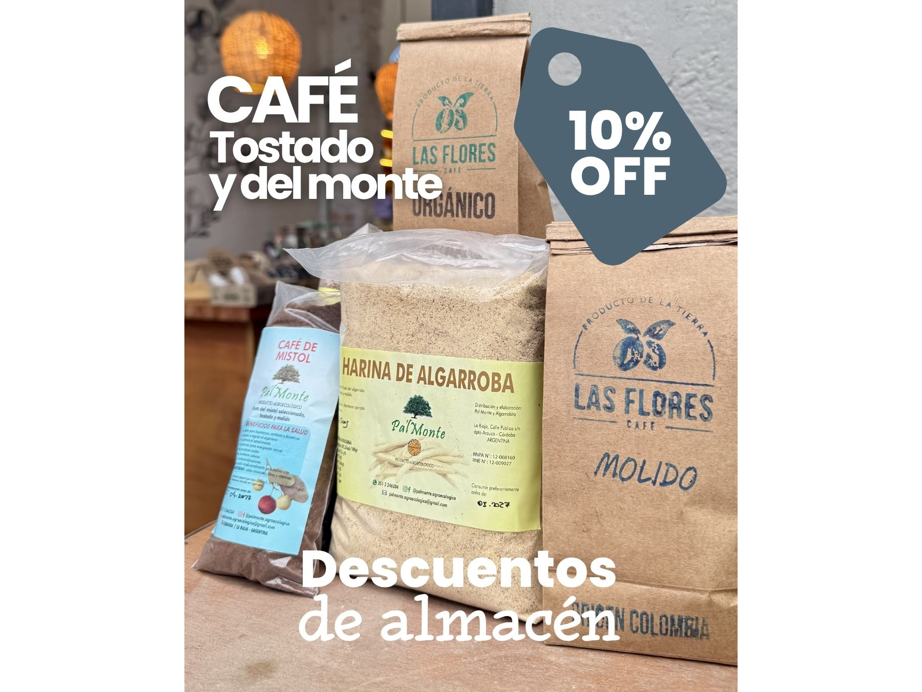 Café tostado y del monte