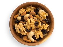 Mix de frutos secos CON MANÍ (almendras, nueces, castañas, maní, pasas de uva)