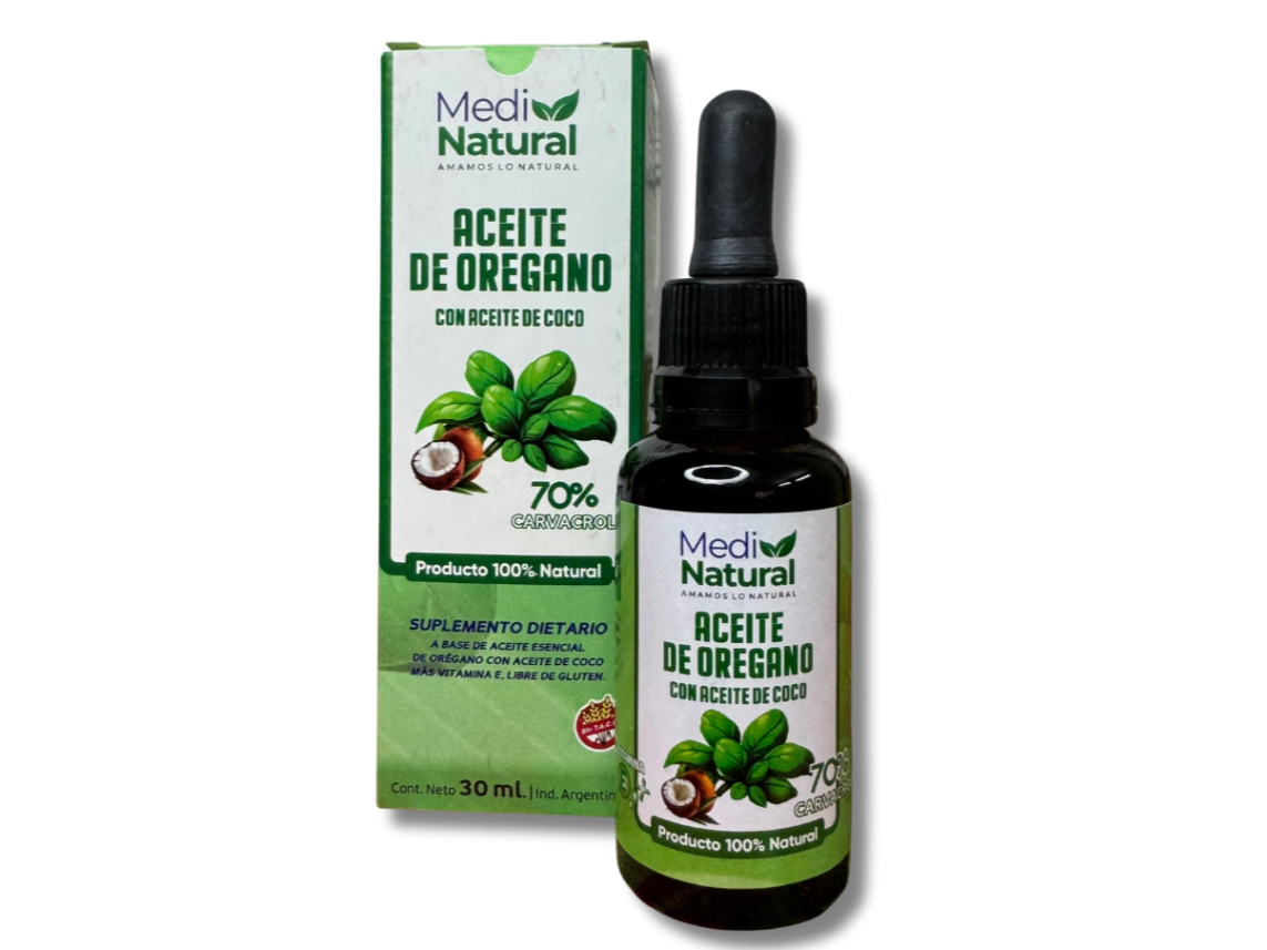 Aceite de oregano con aceite de coco
