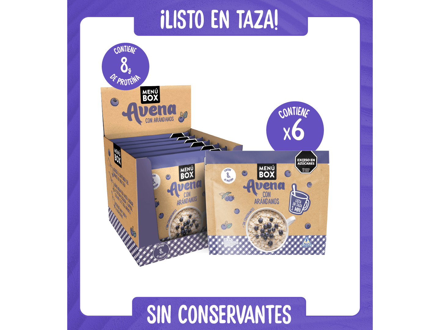 SOBRE DE AVENA CON ARANDANOS
