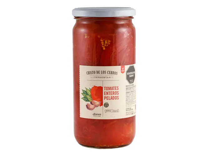 Tomates enteros pelados CRISTO DE LOS CERROS