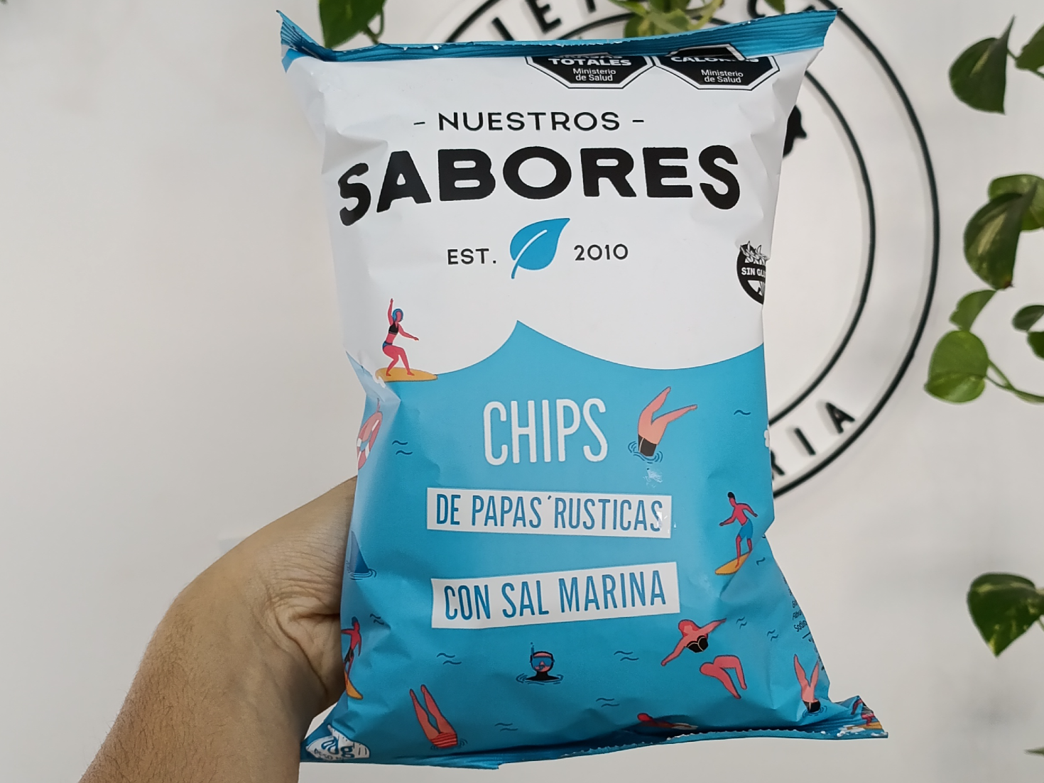 Chips de papas rústicas con sal marina
