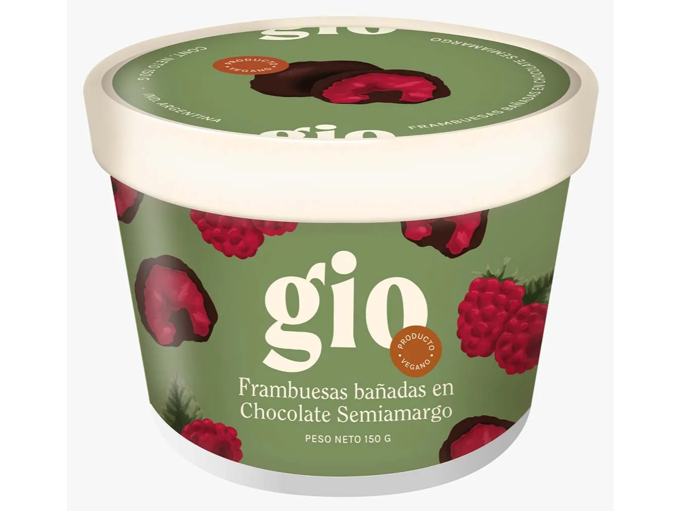 Frambuesas cubiertas con chocolate amargo GIO