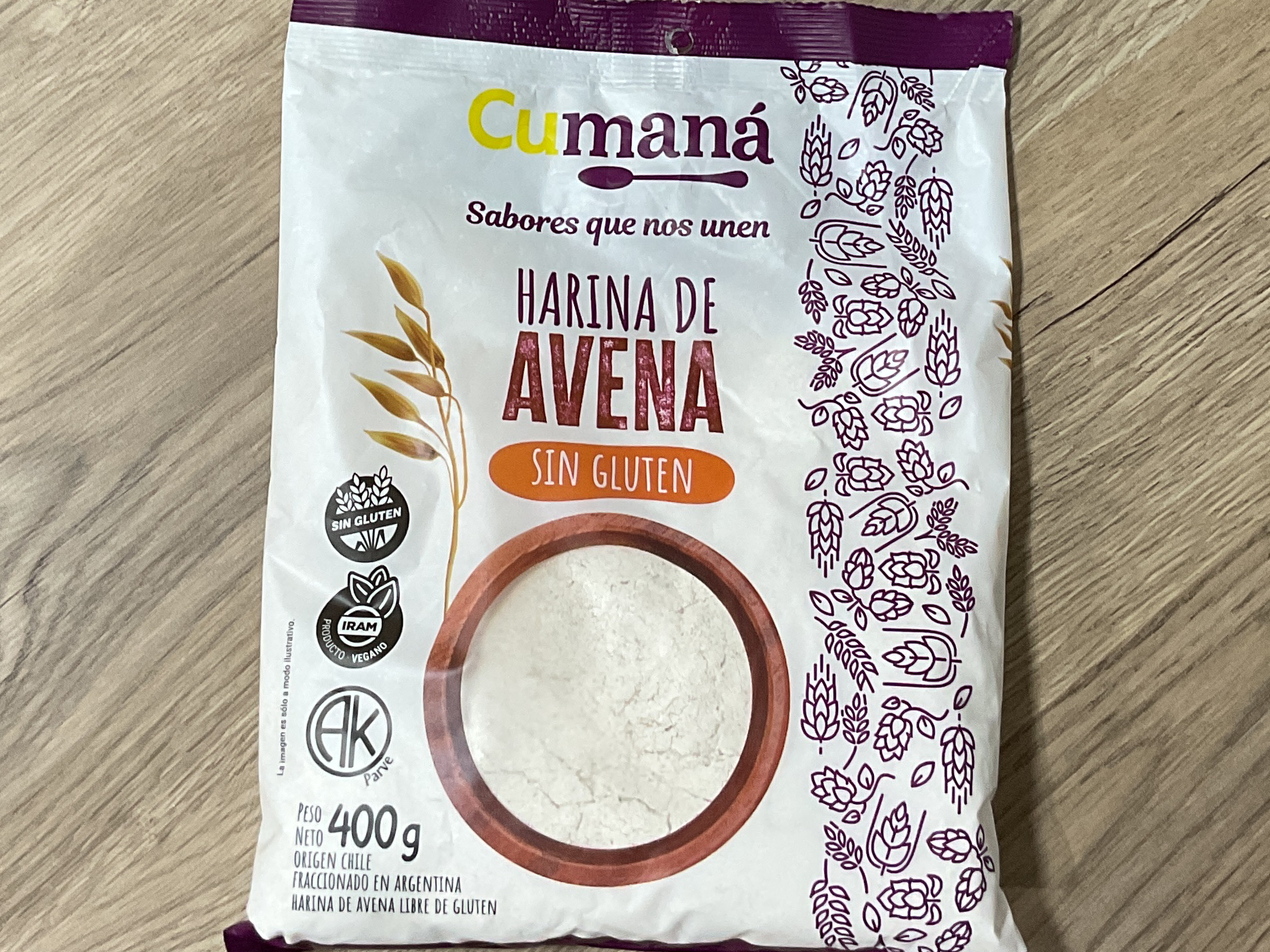 Harina de avena x 400gr