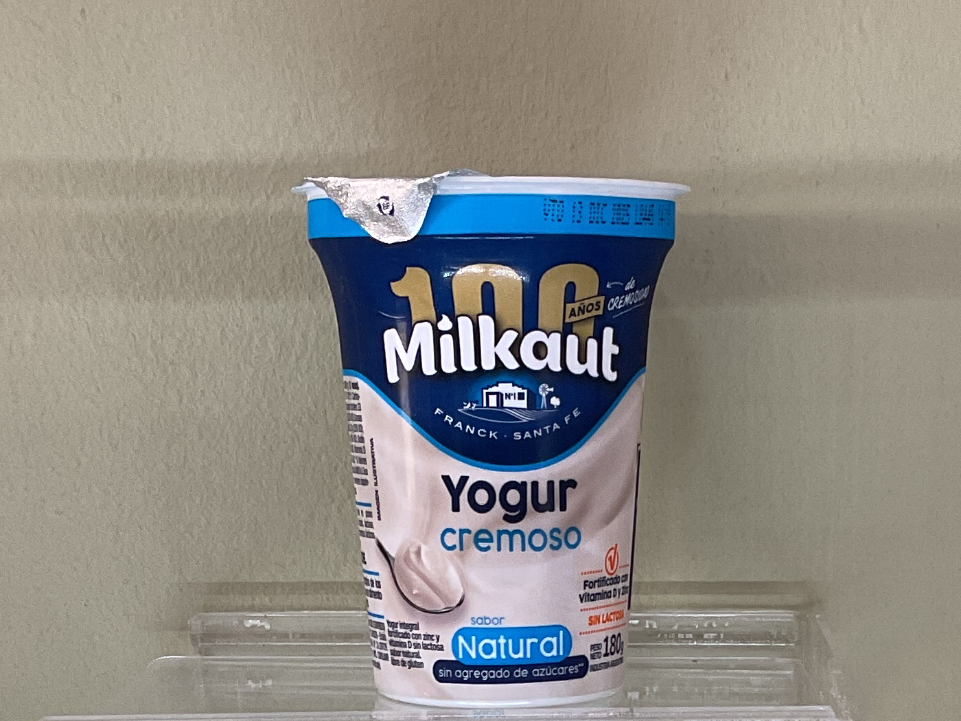 Yogur cremoso natural X 180g MILKAUT