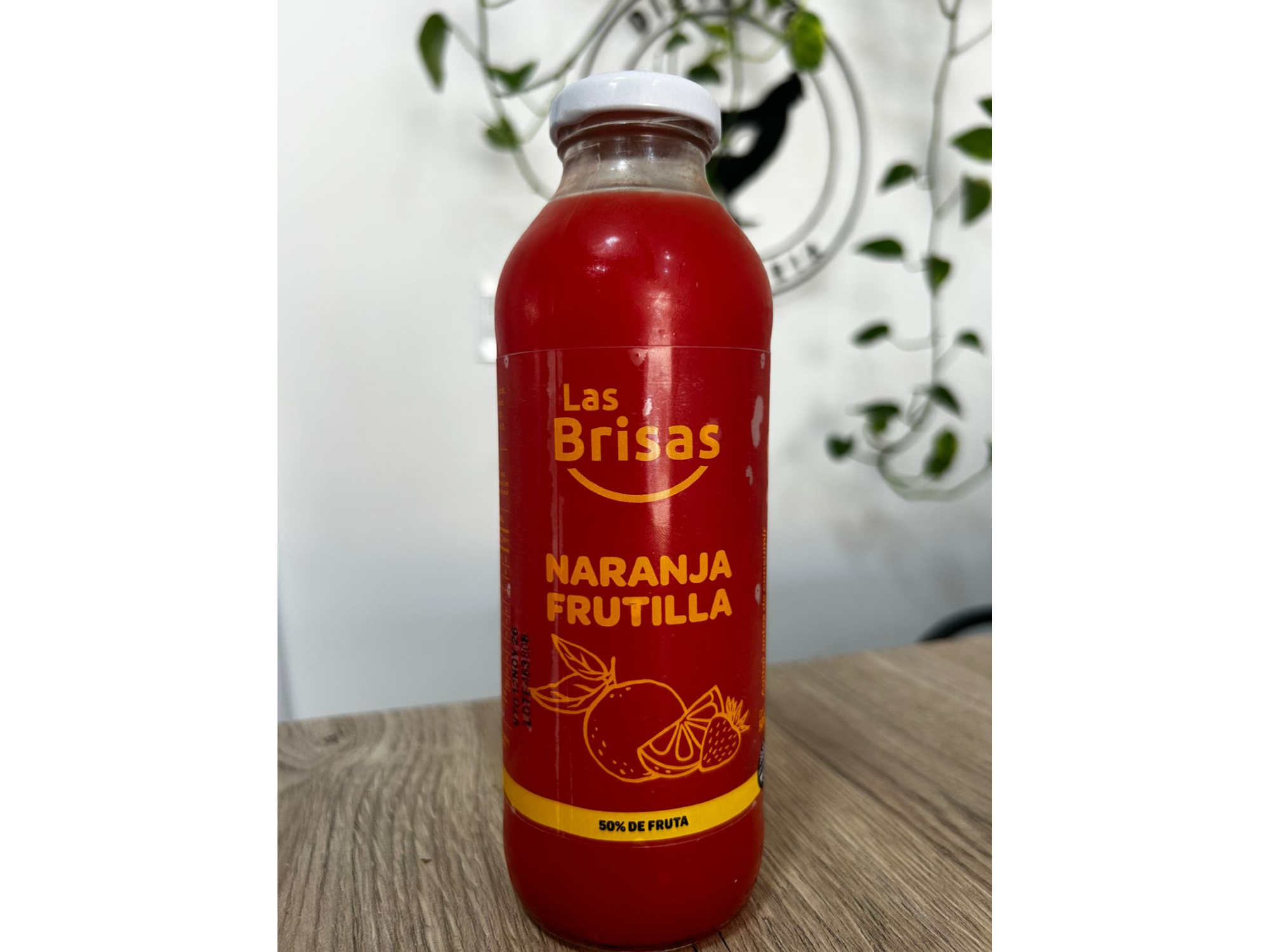 Jugo saludable naranja y frutilla 500ml
