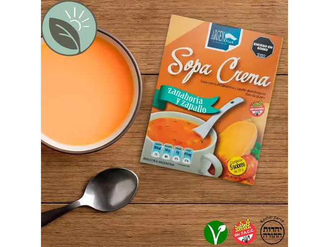 SOPA CREMA X 5 SOBRES ARGENDIET ZANAHORIA Y ZAPALLO