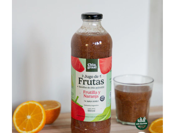 Jugo chia gral - frutilla y naranja 250ml