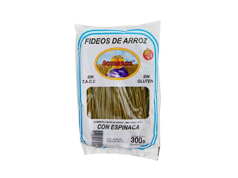 Fideos de arroz - espinaca 300g