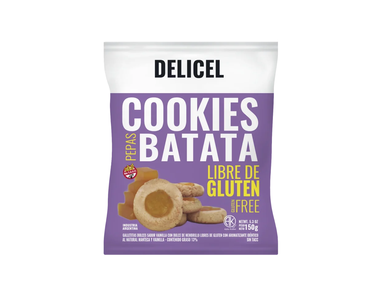 Cookies pepas de batata delicel sin tacc