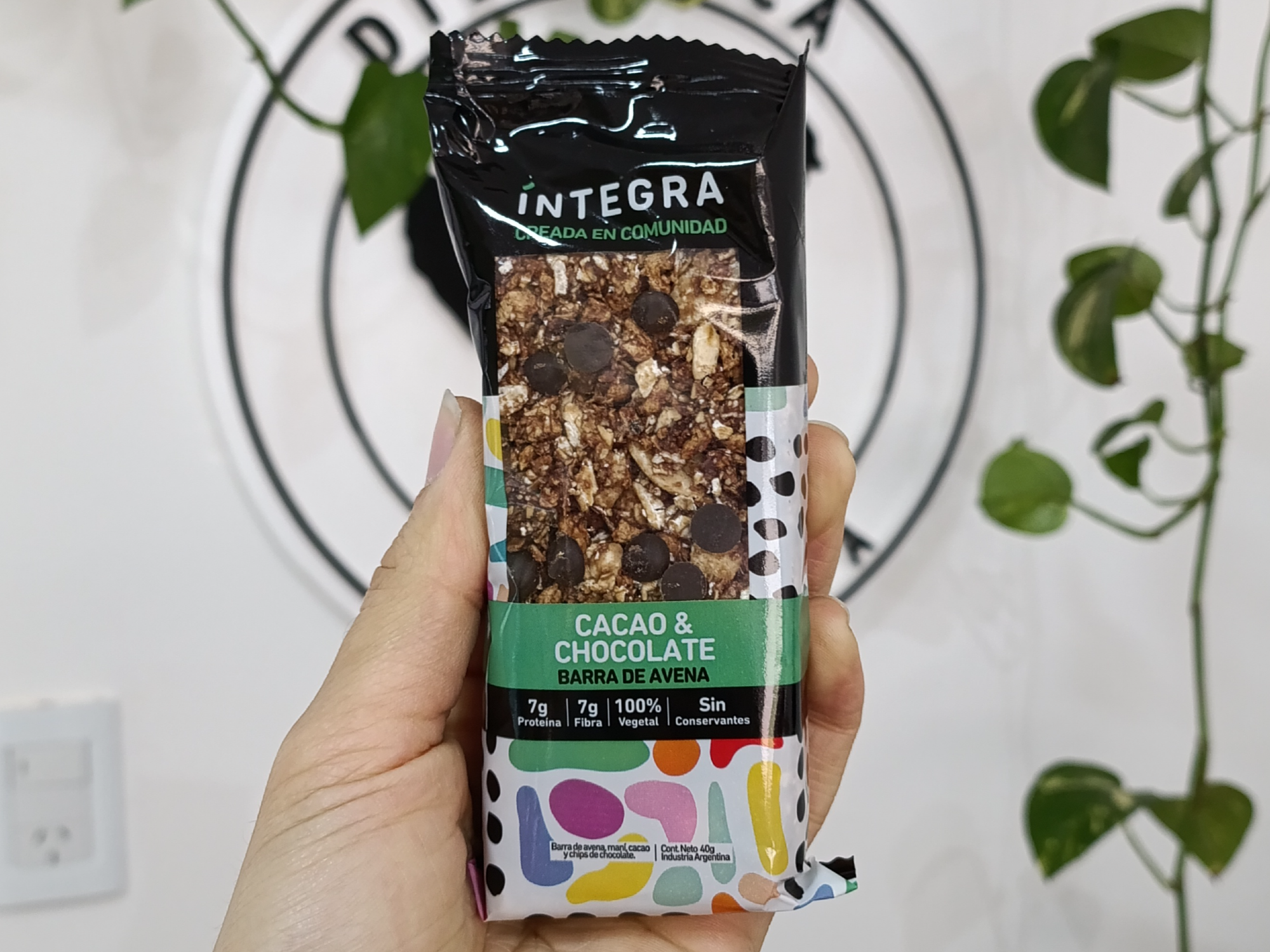 Barrita de cacao y chocolate