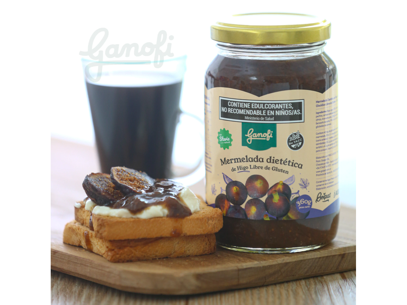 Mermelada de higo c/stevia ganofi