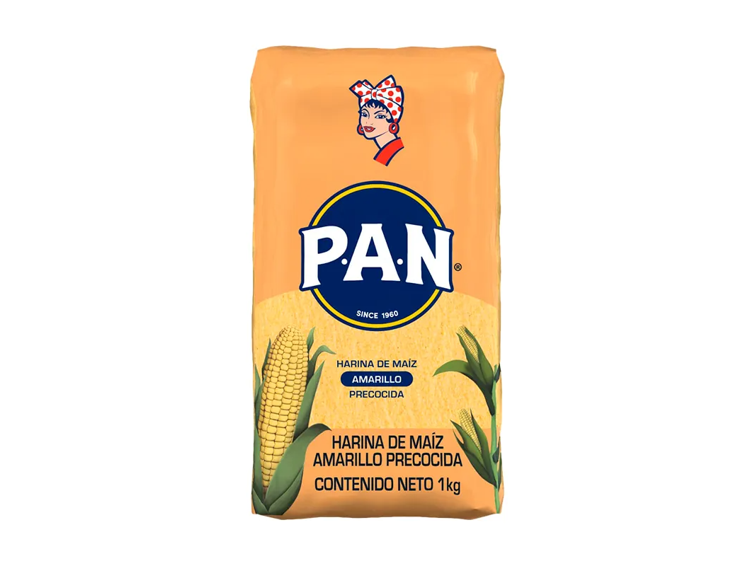 HARINA DE MAIZ AMARILLO P/AREPAS 1K PAN
