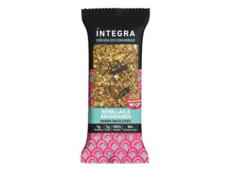 Barrita integra semillas y arandanos