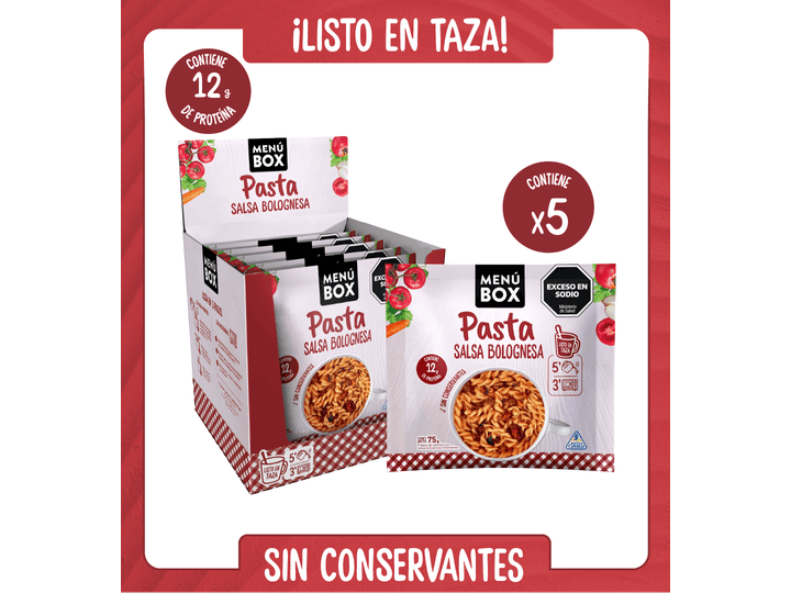 SOBRE DE PASTA CON SALSA BOLOGNESA