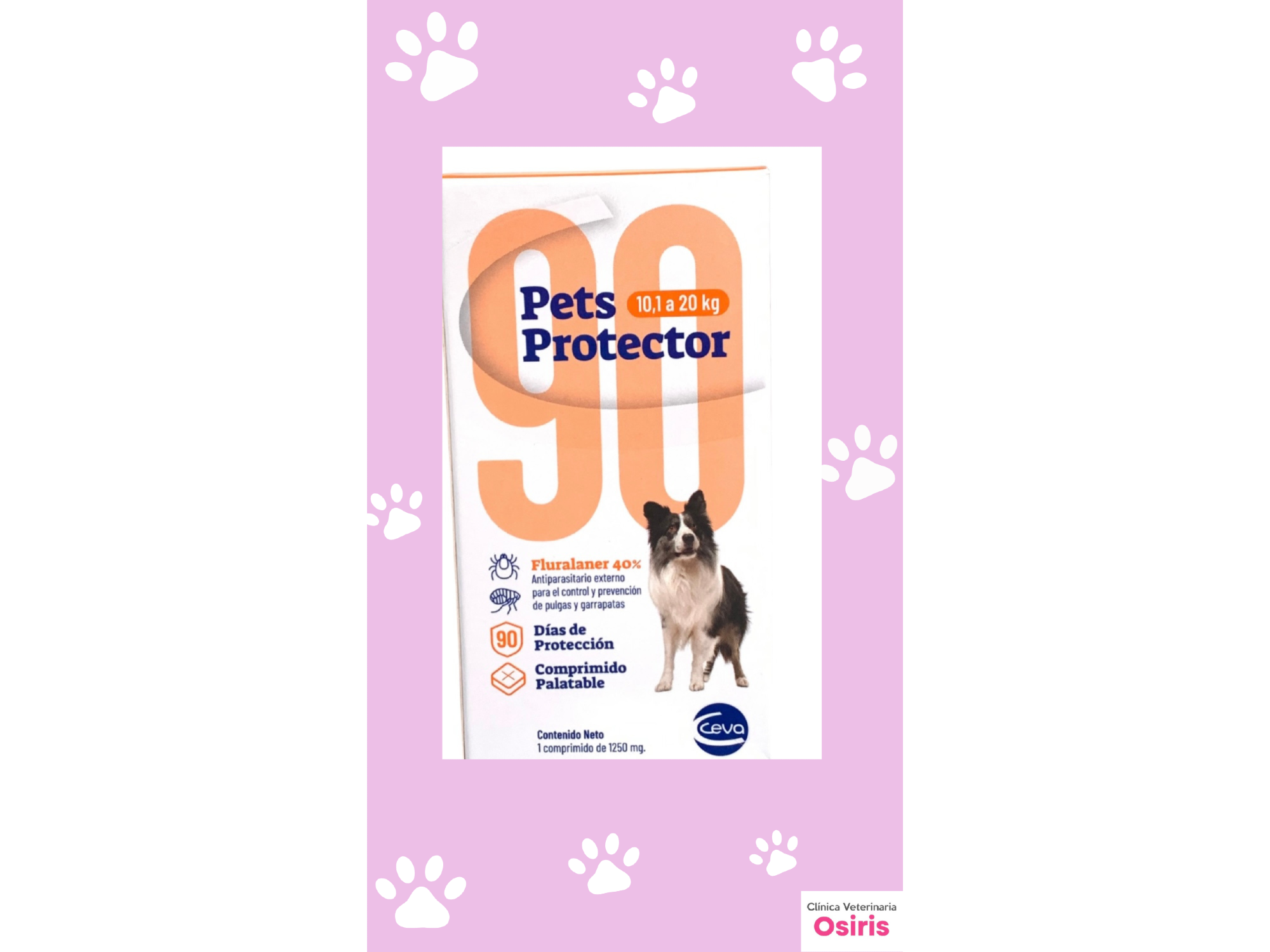 Pets protector de 10kg a 20kg- comprimidos.