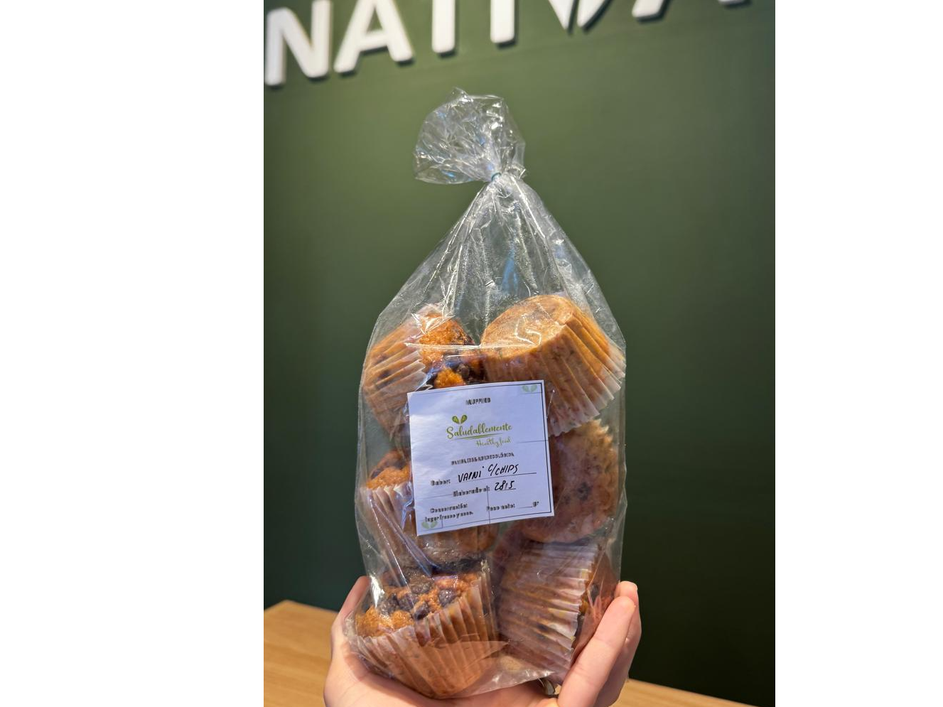 Muffins de vainilla con chips de chocolate