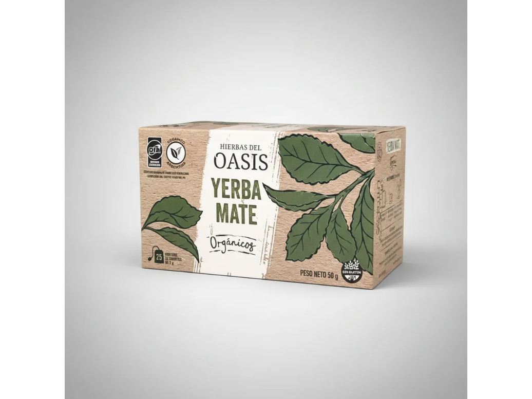 MATE COCIDO ORGÁNIC0 X 25 SAQUITOS OASIS