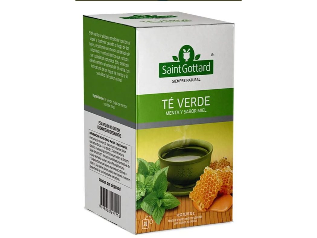 TE VERDE MENTA Y MIEL X 20 SAQ. SAINT GOTTARD