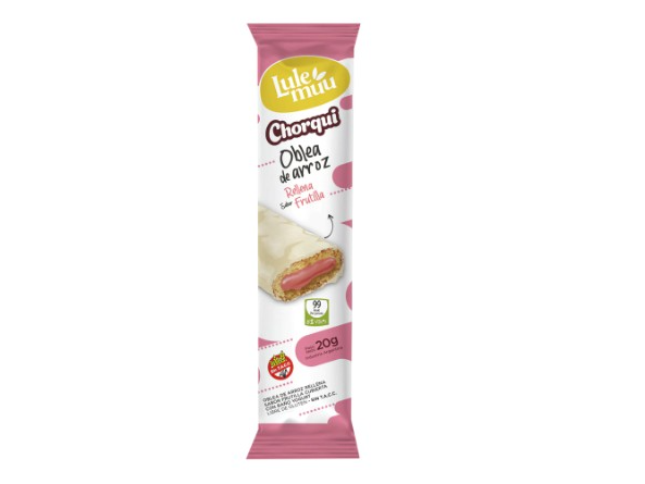 CHORQUI OBLEA RELLENA 20g FRUTILLA LULEMUU