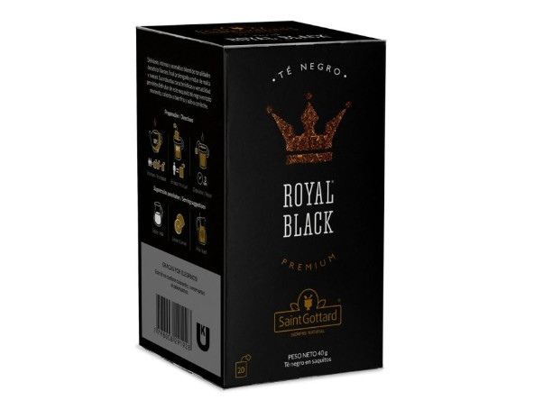 TE NEGRO ROYAL BLACK x 20 saquitos SAINT GOTTARD