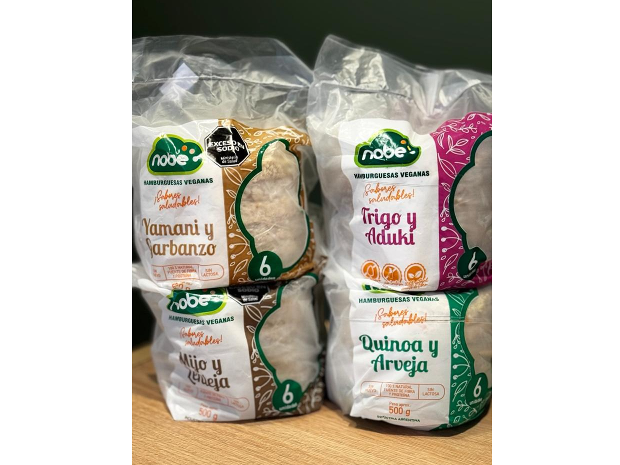 NOBE HAMBURGUESAS VEGANAS X 6 UNIDADES