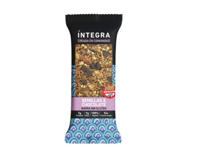 BARRA SIN TACC SEMILLAS Y CHOC  X 38 GR INTEGRA