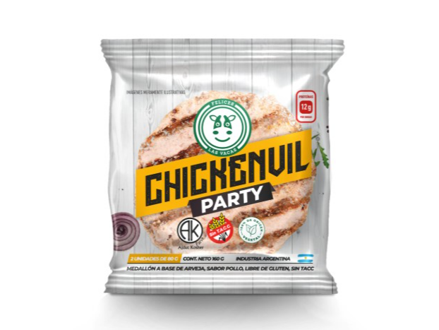 HAMBURGUESAS CHICKENVIL x 2 unidades FELICES LAS VACAS