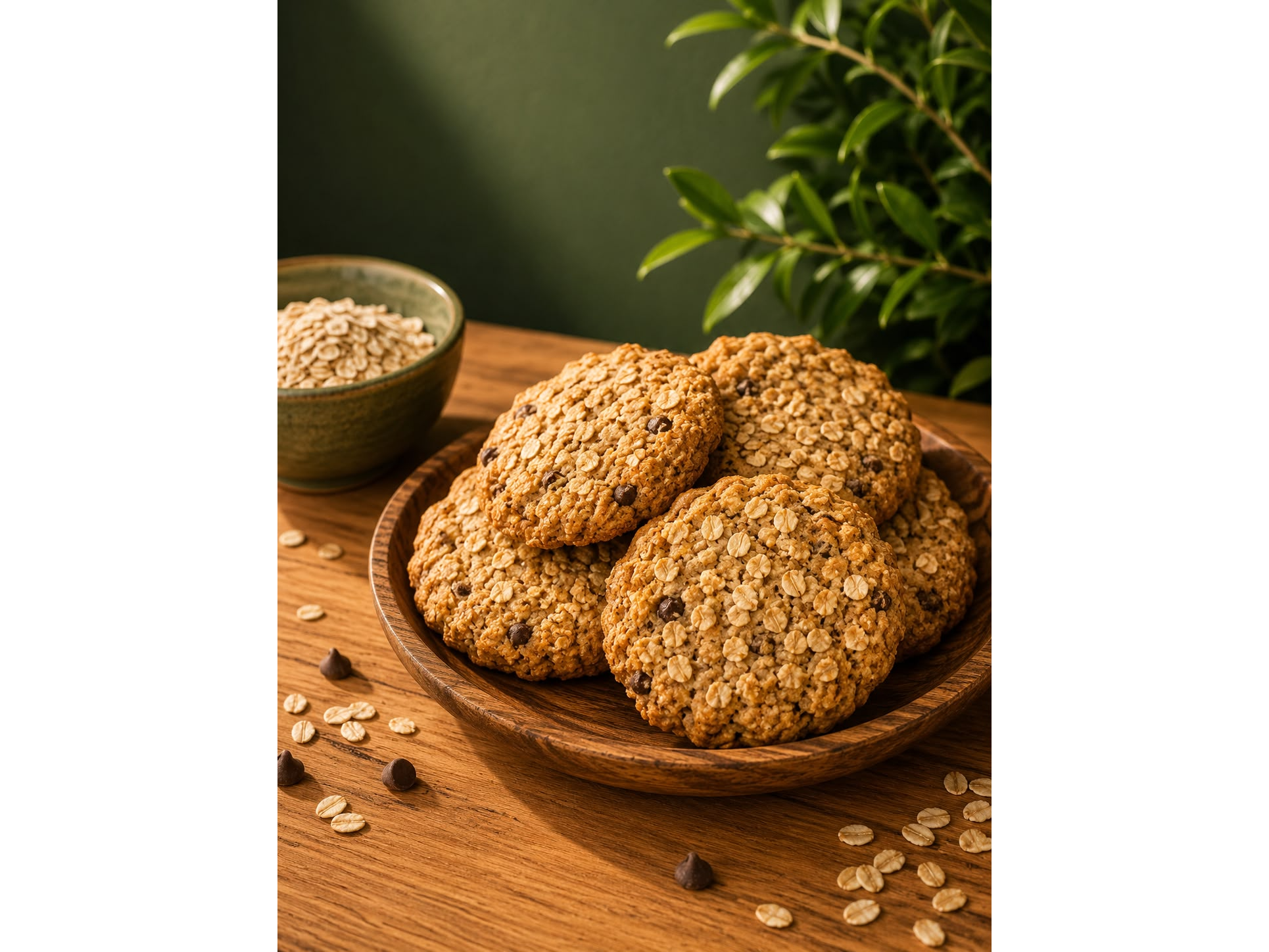 Galletas de avena y chocolate VEGANAS