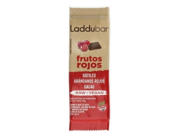 Barra Laddubar de Frutos rojos, dátiles y cacao