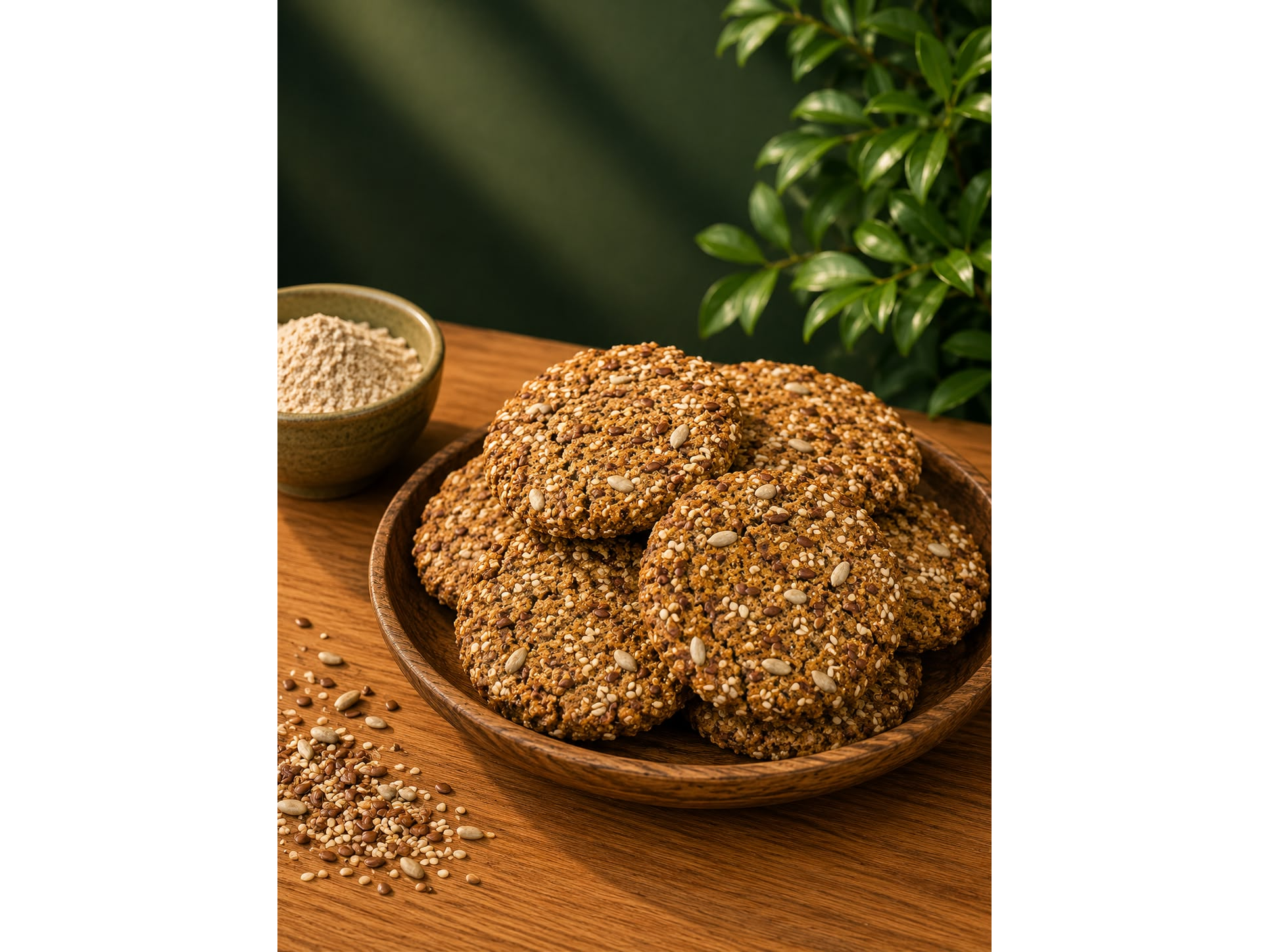 Galletas de harina integral y algarroba VEGANAS