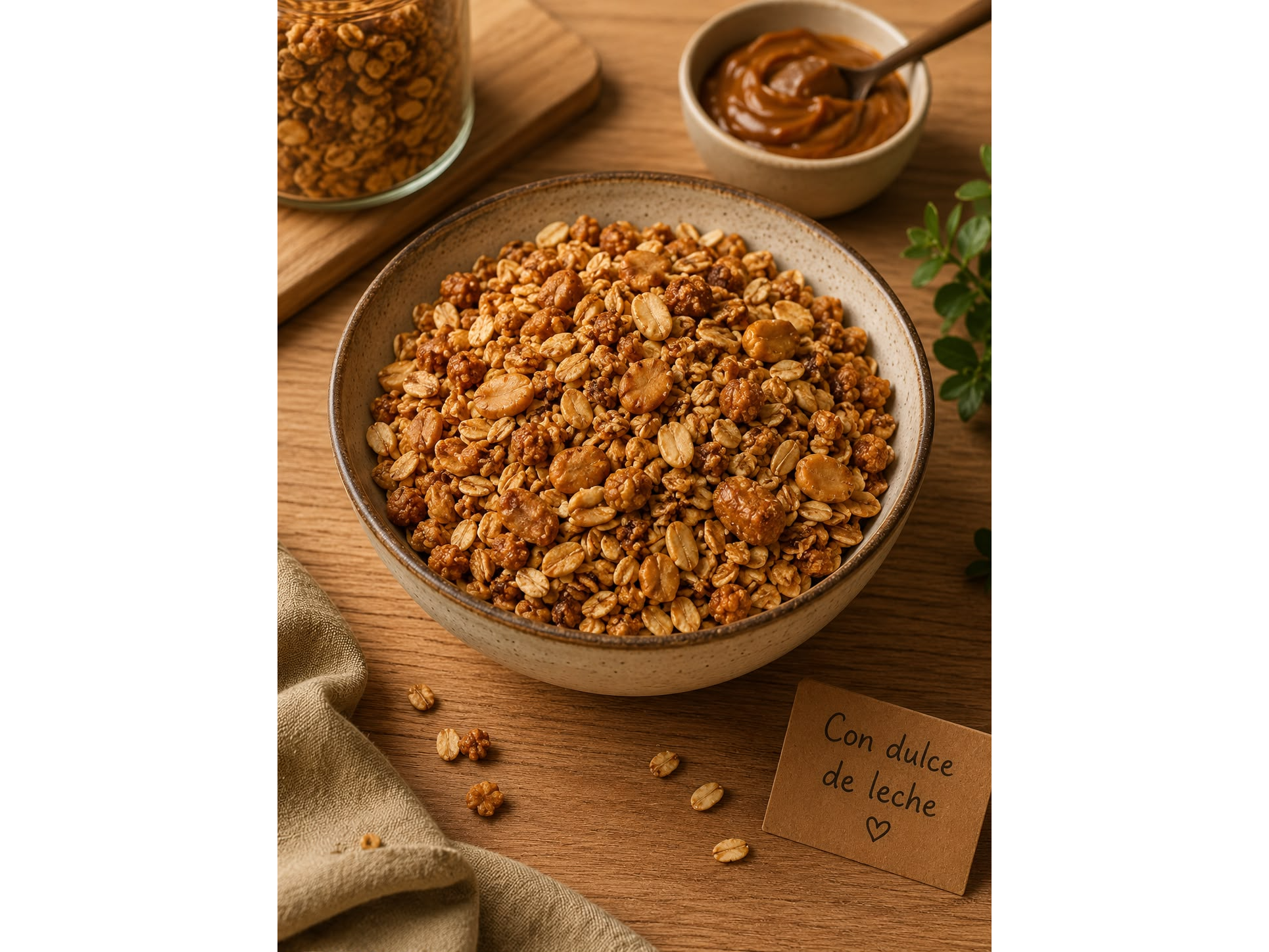 GRANOLA CON DULCE DE LECHE