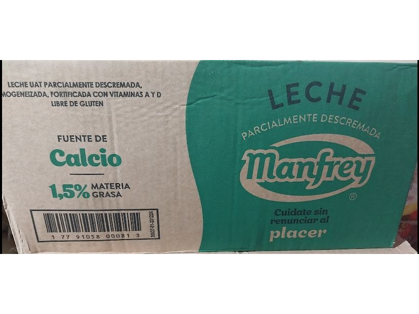 LECHE MANFREY LV 1LT CAJA DE 12 UNIDADES