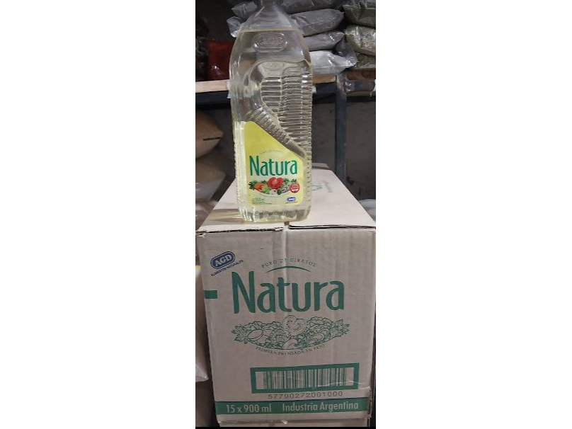 ACEITE GIRASOL NATURA 900CC CAJA POR 15U
