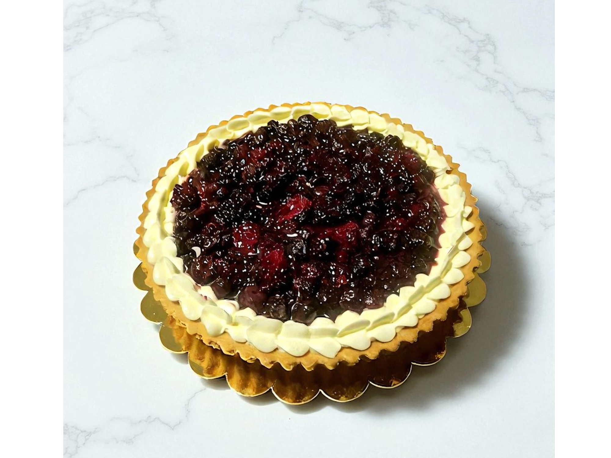 Tarta cheescake de frutos rojos