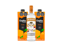 smirnoff saborizado + 2 cepita naranja tetra 1L