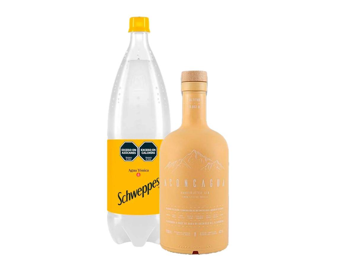 Aconcagua amarillo (limón) + schweppes 1.5L