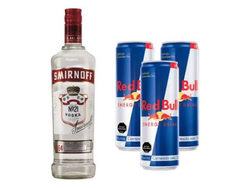 smirnoff saborizado + 2 red bull